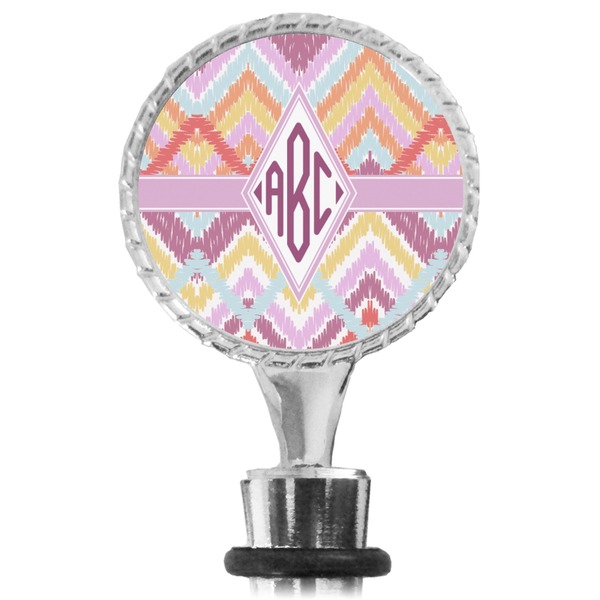 Ikat Chevron Bottle Stopper Main View