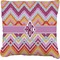 Ikat Chevron Faux-Linen Throw Pillow 16" (Personalized)