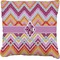 Ikat Chevron Faux-Linen Throw Pillow 26" (Personalized)
