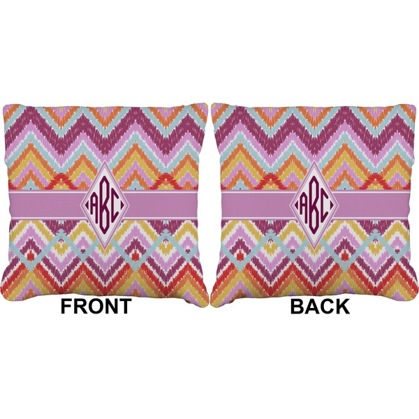 Ikat Chevron Burlap Pillow Approval