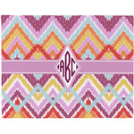 Ikat Chevron Woven Fabric Placemat - Twill w/ Monogram