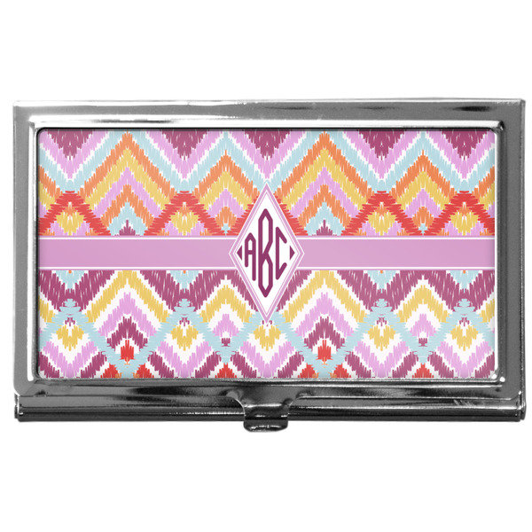 Custom Ikat Chevron Business Card Case