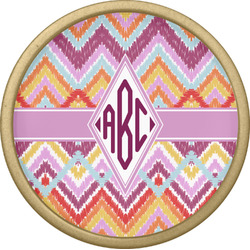 Ikat Chevron Cabinet Knob - Gold (Personalized)