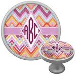 Ikat Chevron Cabinet Knob (Silver) (Personalized)