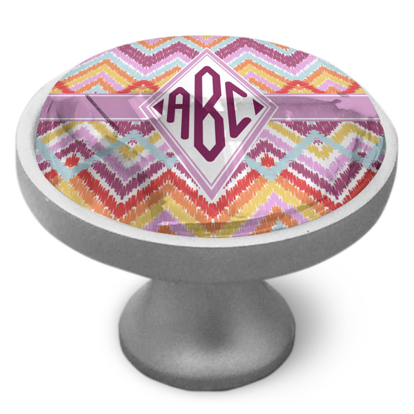 Custom Ikat Chevron Cabinet Knob (Personalized)