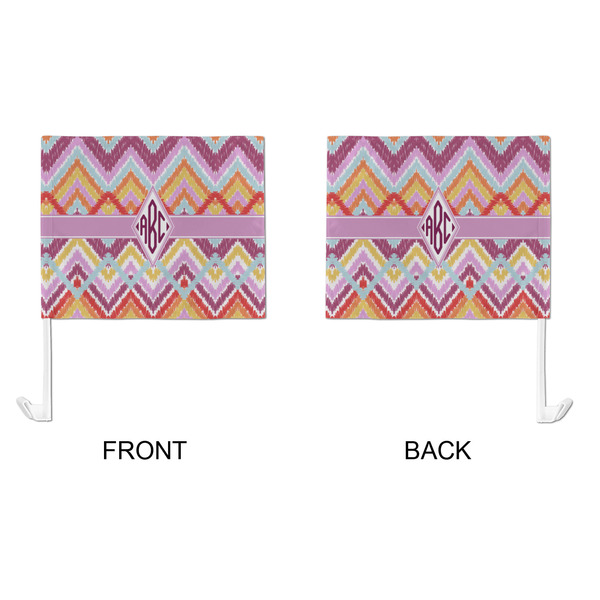 Ikat Chevron Car Flag - Large - APPROVAL