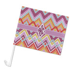 Ikat Chevron Car Flag - Large (Personalized)