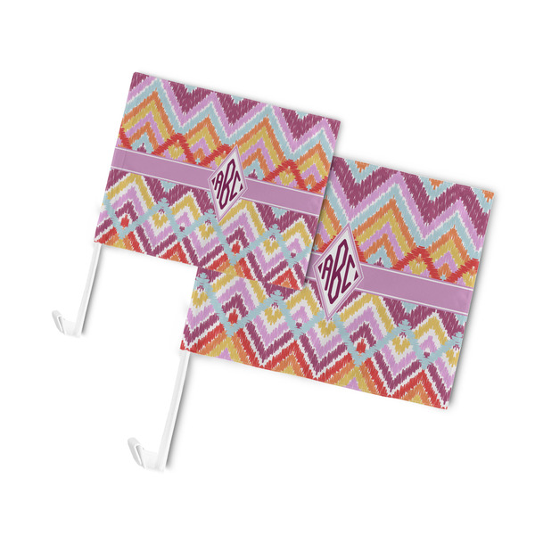 Ikat Chevron Car Flags - PARENT MAIN (both sizes)