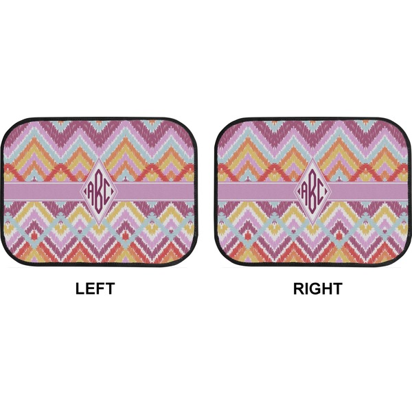 Ikat Chevron Car Floor Mats (Back Seat) (Approval)