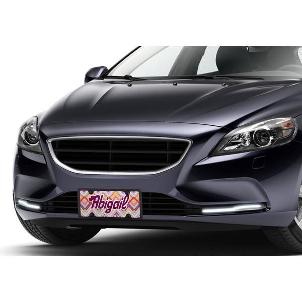 Ikat Chevron Car License Plate Lifestyle