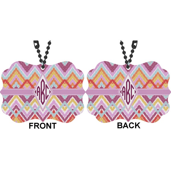 Ikat Chevron Car Ornament (Approval)