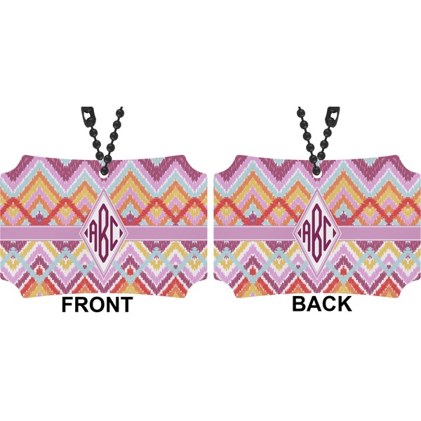Ikat Chevron Car Ornament - Berlin (Approval)