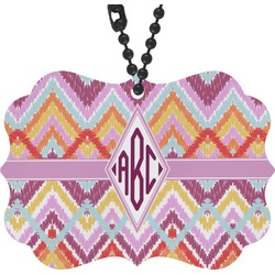 Ikat Chevron Rear View Mirror Charm (Personalized)