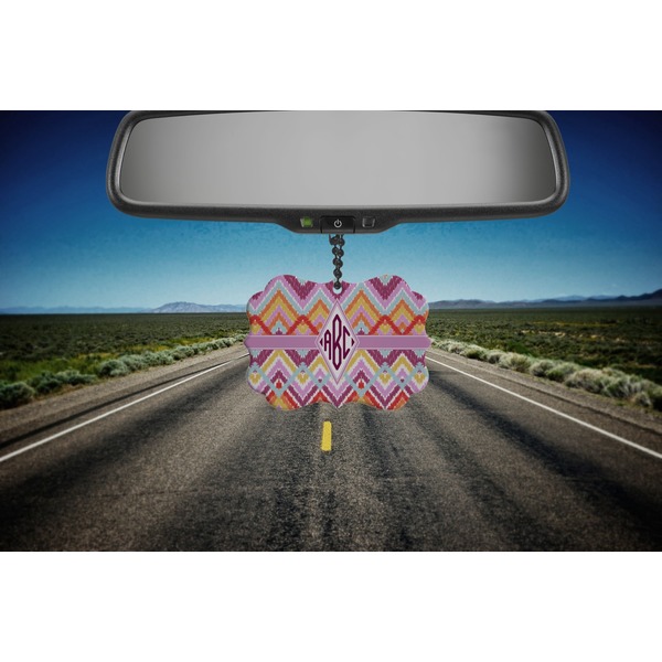 Ikat Chevron Car Ornament (Road)