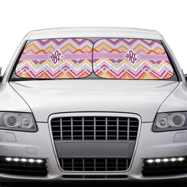 Ikat Chevron Car Sun Shades - IN CONTEXT
