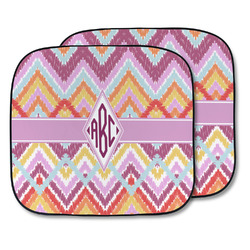 Ikat Chevron Car Sun Shade - Two Piece (Personalized)