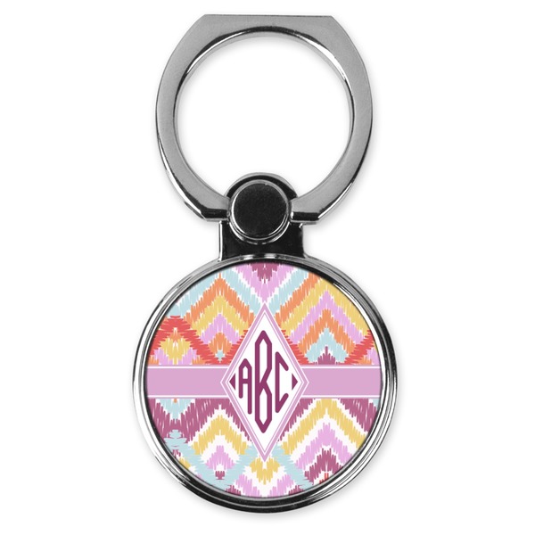 Custom Ikat Chevron Cell Phone Ring Stand & Holder (Personalized)