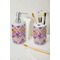 Ikat Chevron Ceramic Bathroom Accessories - LIFESTYLE (toothbrush holder & soap dispenser)