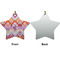Ikat Chevron Ceramic Flat Ornament - Star Front & Back (APPROVAL)