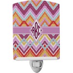 Ikat Chevron Ceramic Night Light (Personalized)