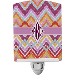 Ikat Chevron Ceramic Night Light (Personalized)
