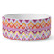 Ikat Chevron Ceramic Dog Bowl (Personalized)