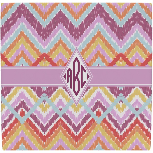 Custom Ikat Chevron Ceramic Tile Hot Pad (Personalized)