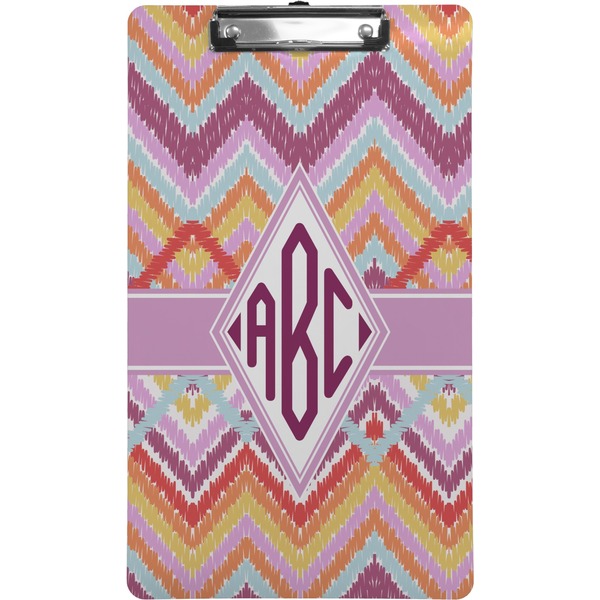 Custom Ikat Chevron Clipboard (Legal Size) (Personalized)