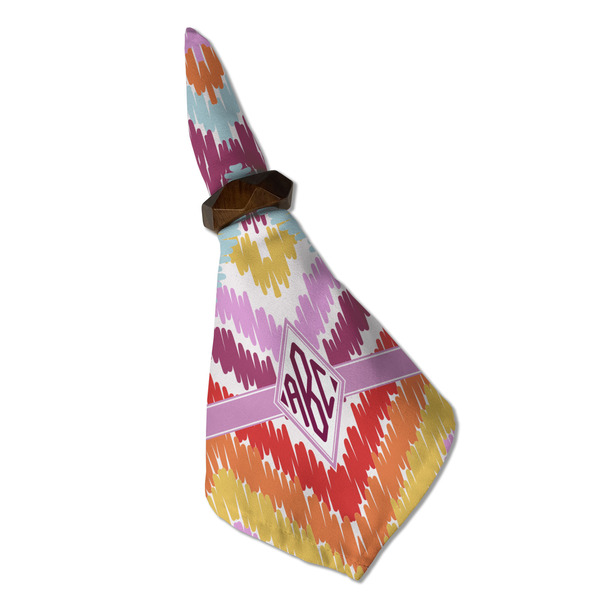 Ikat Chevron Cloth Napkins - Personalized Dinner (Folded in Ring) (MAIN)