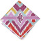 Ikat Chevron Cloth Napkins - Personalized Lunch (Folded Four Corners)