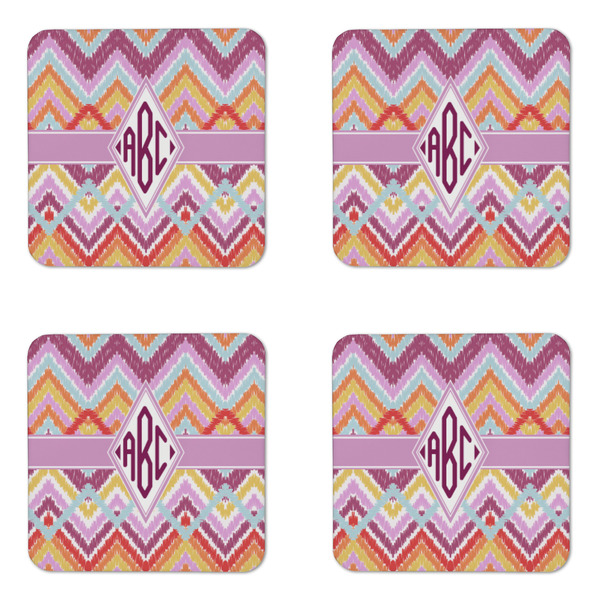 Ikat Chevron Coaster Set - APPROVAL