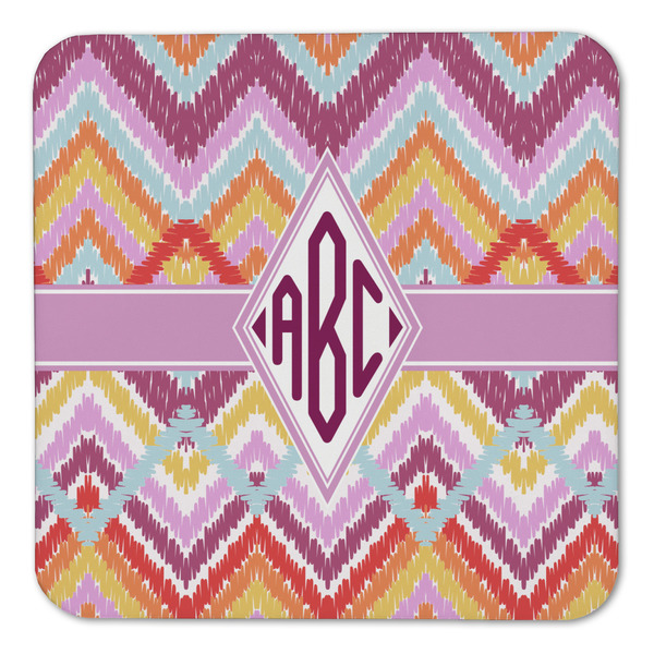 Ikat Chevron Coaster Set - FRONT (one)