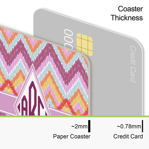 Ikat Chevron Coaster Thickness