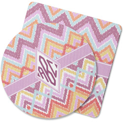 Ikat Chevron Rubber Backed Coaster (Personalized)