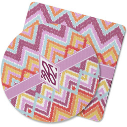 Ikat Chevron Rubber Backed Coaster (Personalized)