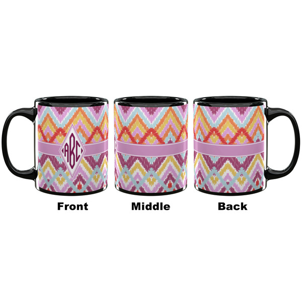 Ikat Chevron Coffee Mug - 11 oz - Black APPROVAL
