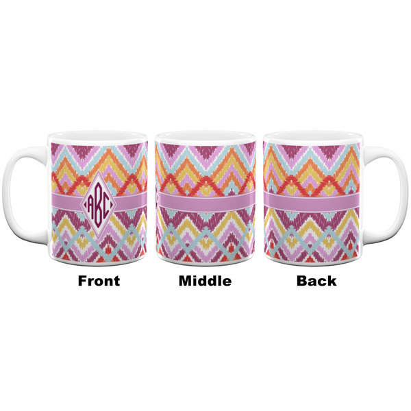 Ikat Chevron Coffee Mug - 11 oz - White APPROVAL