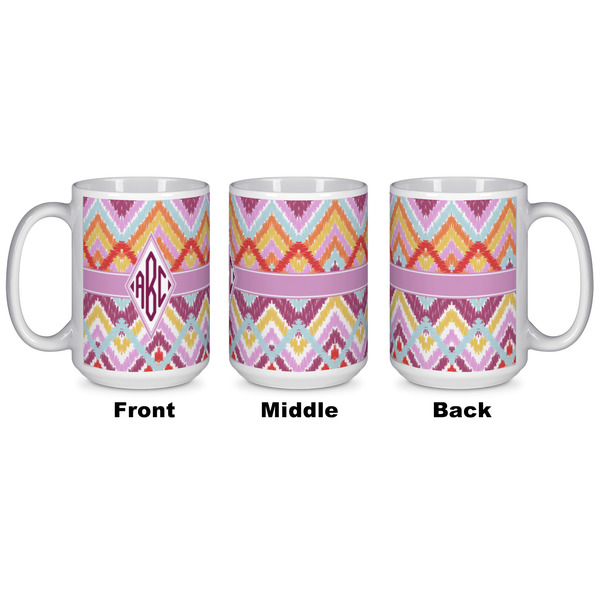 Ikat Chevron Coffee Mug - 15 oz - White APPROVAL