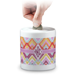 Ikat Chevron Coin Bank (Personalized)