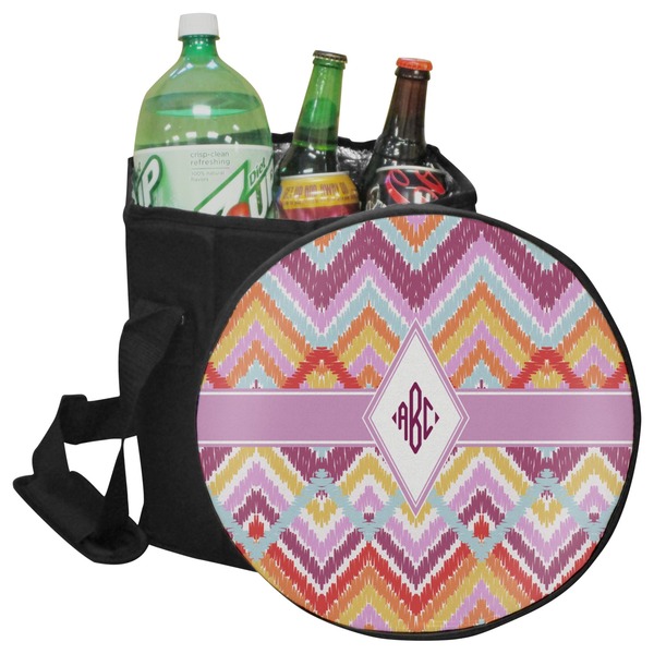 Custom Ikat Chevron Collapsible Cooler & Seat (Personalized)