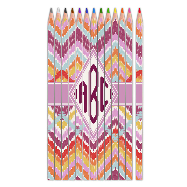 Custom Ikat Chevron Colored Pencils (Personalized)