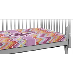 Ikat Chevron Crib Fitted Sheet (Personalized)