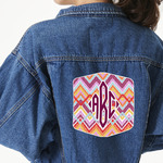 Ikat Chevron Large Custom Shape Patch - 2XL (Personalized)