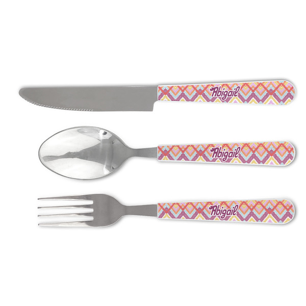 Custom Ikat Chevron Cutlery Set (Personalized)