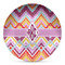 Ikat Chevron DecoPlate Oven and Microwave Safe Plate - Main