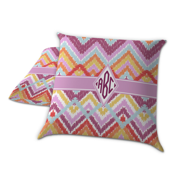 Ikat Chevron Decorative Pillow Case - TWO