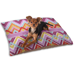 Ikat Chevron Dog Bed - Small w/ Monogram