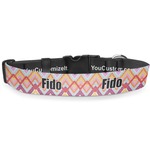 Ikat Chevron Deluxe Dog Collar - Extra Large (16" to 27") (Personalized)