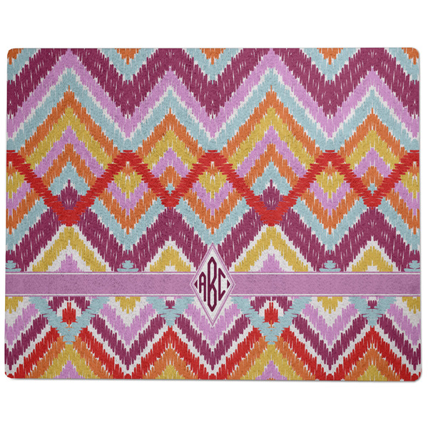 Ikat Chevron Dog Food Mat - Large without Bowls