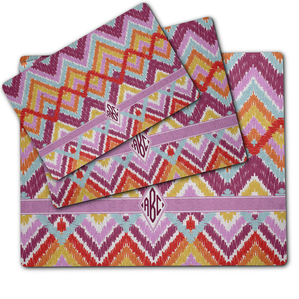 Ikat Chevron Dog Food Mat - MAIN (sm, med, lrg)